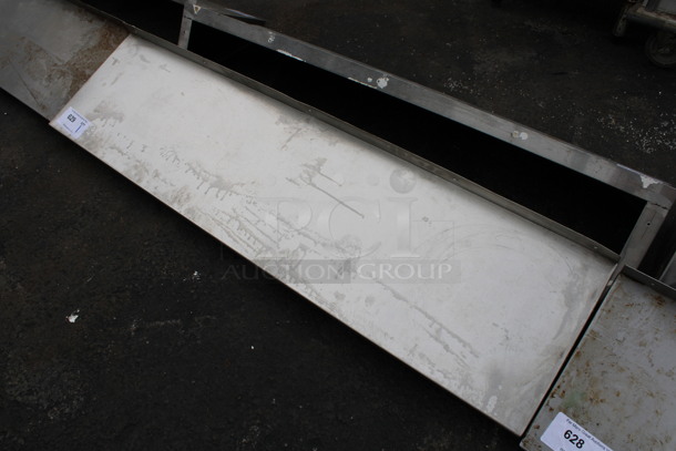 Stainless Steel Shelf w/ Wall Mount Brackets. 48x12x10 - Image 1 of 3