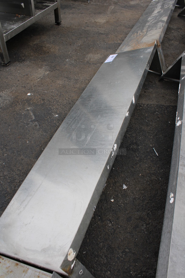 Stainless Steel Shelf w/ Wall Mount Brackets. 48x12x10 - Image 2 of 3