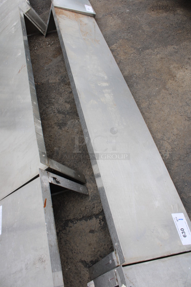 Stainless Steel Shelf w/ Wall Mount Brackets. 60x12x10 - Image 2 of 3
