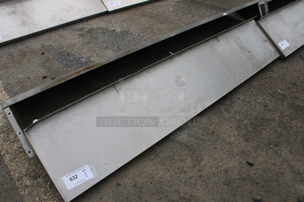 Stainless Steel Shelf w/ Wall Mount Brackets. 60x12x10 - Image 1 of 3