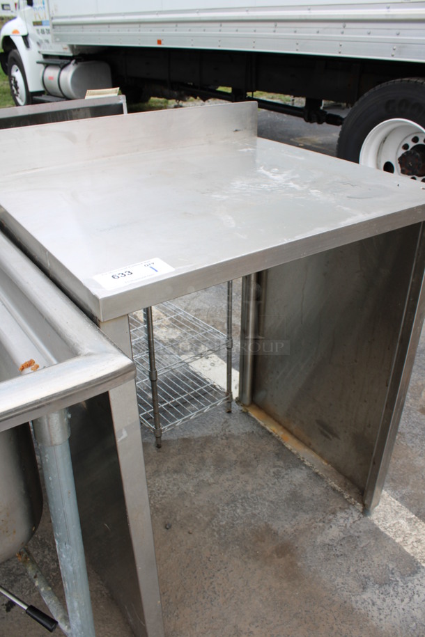 Stainless Steel Commercial Table w/ Back Splash. 31x26x43 - Image 2 of 4