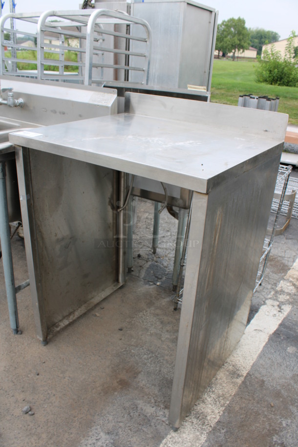 Stainless Steel Commercial Table w/ Back Splash. 31x26x43 - Image 3 of 4