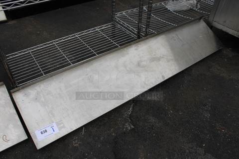 Stainless Steel Shelf w/ Wall Mount Brackets. 60x12x10
