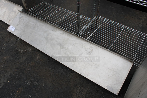 Stainless Steel Shelf w/ Wall Mount Brackets. 60x12x10 - Image 2 of 3