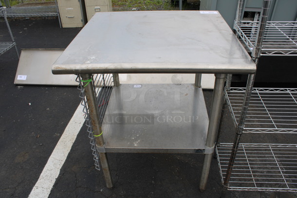 Stainless Steel Table w/ Metal Under Shelf. 30x30x35.5