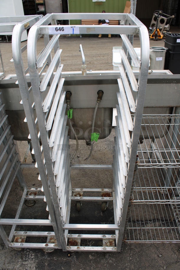 Metal Commercial Pan Rack on Commercial Casters. 15.5x21x58 - Image 1 of 3