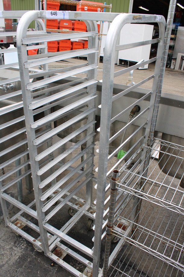 Metal Commercial Pan Rack on Commercial Casters. 15.5x21x58 - Image 2 of 3