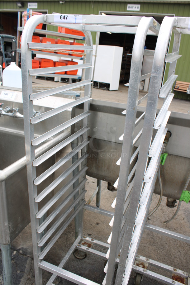 Metal Commercial Pan Rack on Commercial Casters. 15.5x21x58 - Image 2 of 3