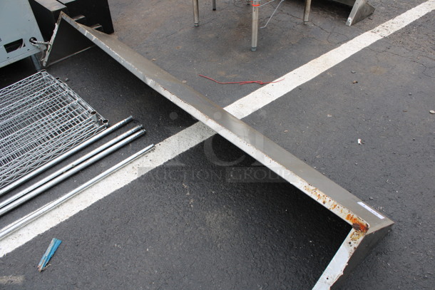 Stainless Steel Shelf w/ Wall Mount Brackets. 84x16x14 - Image 2 of 2
