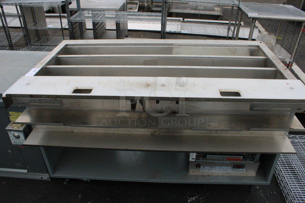 2014 Duke Model SUB-CP-TC60 M Stainless Steel Commercial Cold Pan Make Line. 120 Volts, 1 Phase. 60x34x36.5