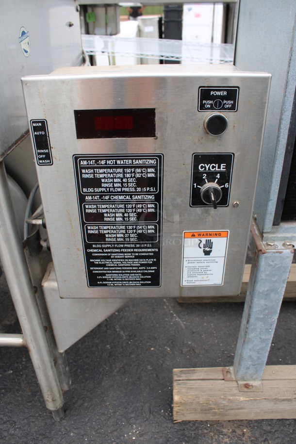 Hobart Model AM147 Stainless Steel Commercial Straight Pass Through Dishwasher. 208-240 Volts, 3 Phase. 42x27x75 - Image 3 of 7