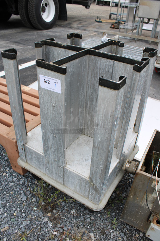 Metal Commercial Dish Cart on Commercial Casters. 21x21x32 - Image 2 of 4