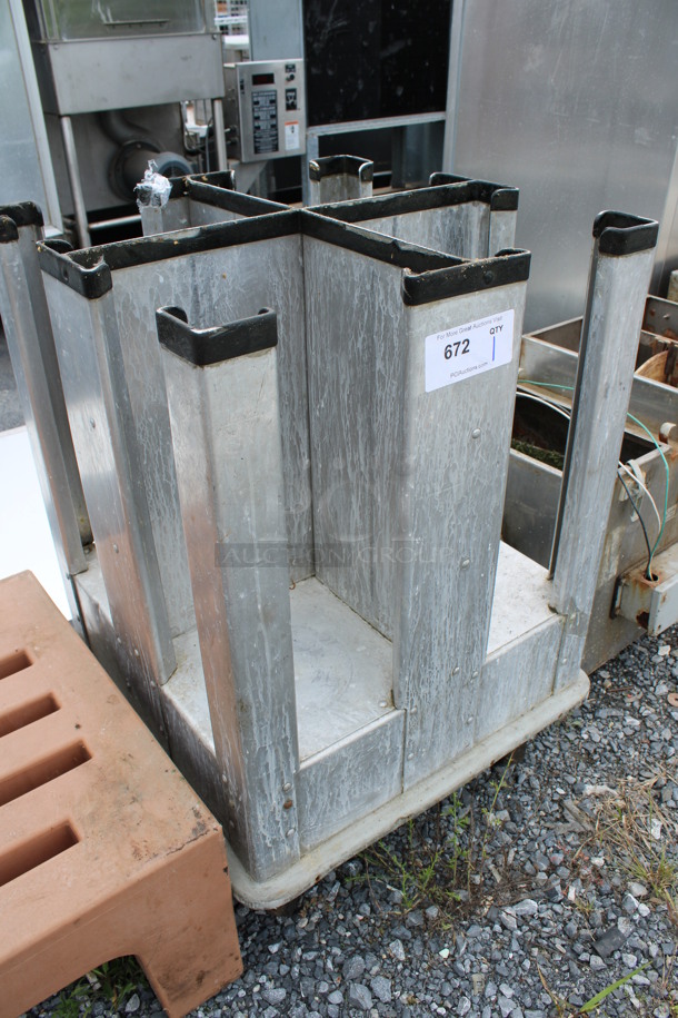 Metal Commercial Dish Cart on Commercial Casters. 21x21x32 - Image 3 of 4