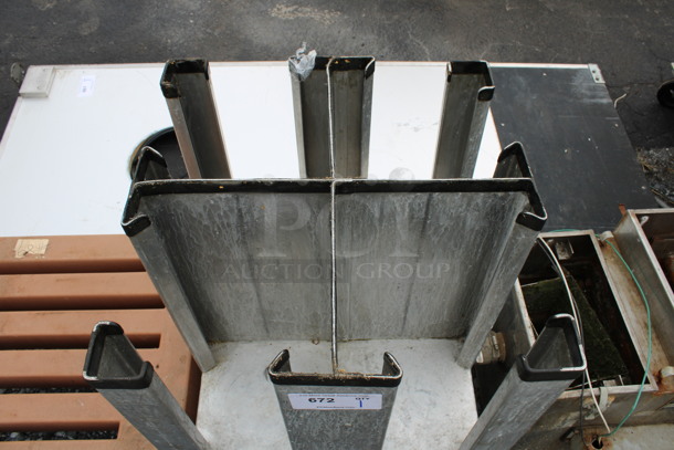 Metal Commercial Dish Cart on Commercial Casters. 21x21x32 - Image 4 of 4