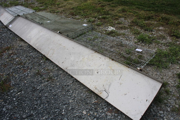 Stainless Steel Shelf w/ Wall Mount Brackets. 132x15x12 - Image 2 of 3