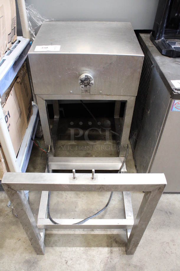 Stainless Steel Commercial Tumbler Frame. 18.5x36.5x29. Cannot Test - Unit Was Previously Hardwired