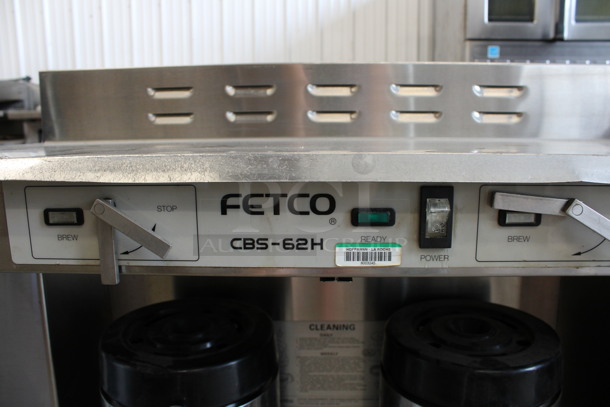 Fetco Model CBS-62H Stainless Steel Commercial Countertop Coffee Machine w/ 2 Coffee Server Satellites. 35.5x22.5x36 - Image 6 of 7