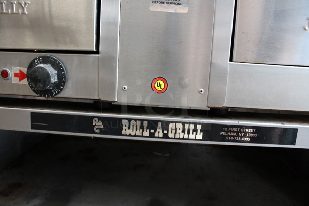 JJ Connolly Roll-a-grill Stainless Steel Commercial Countertop 2 Drawer Warming Drawer on Stainless Steel Equipment Stand w/ 2 Under Shelves and Commercial Casters. 35x26x38. Tested and Right Side Is Working But Left Side Does Not Work - Image 5 of 7