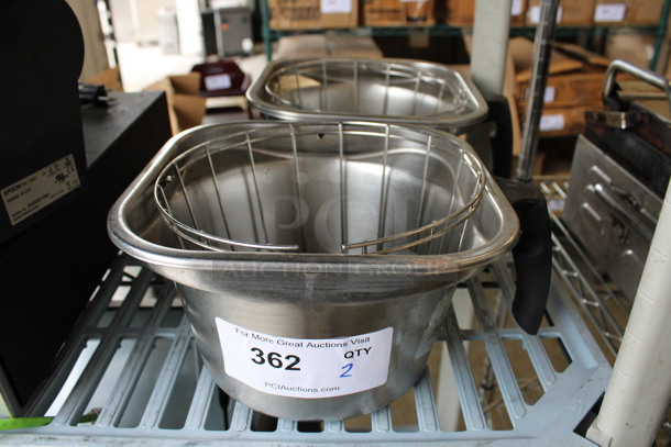 2 Stainless Steel Brew Baskets. 9x11x6. 2 Times Your Bid!