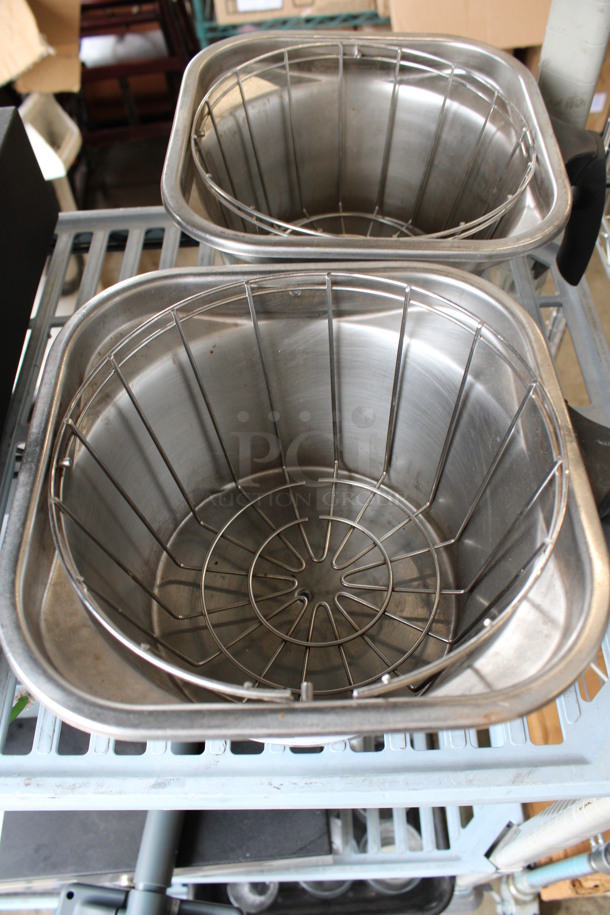 2 Stainless Steel Brew Baskets. 9x11x6. 2 Times Your Bid! - Image 2 of 3