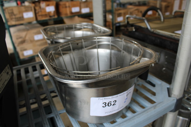 2 Stainless Steel Brew Baskets. 9x11x6. 2 Times Your Bid! - Image 3 of 3