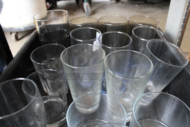 ALL ONE MONEY! Lot of 21 Various Glasses in Black Poly Bus Bin! Includes 3.5x3.5x5.75 - Image 4 of 4