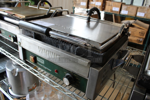Waring Model WPG250 Stainless Steel Commercial Countertop Panini Press. 120 Volts, 1 Phase. 19x17x9. Tested and Working! - Image 2 of 7