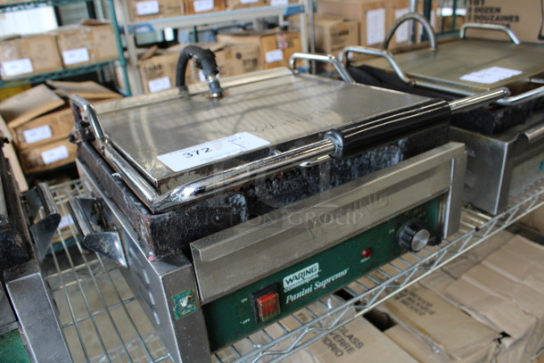 Waring Model WPG250 Stainless Steel Commercial Countertop Panini Press. 120 Volts, 1 Phase. 19x17x9. Tested and Working! - Image 3 of 7