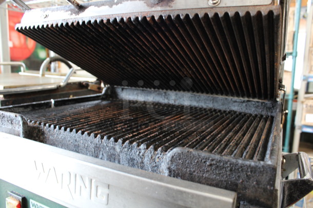 Waring Model WPG250 Stainless Steel Commercial Countertop Panini Press. 120 Volts, 1 Phase. 19x17x9. Tested and Working! - Image 4 of 7