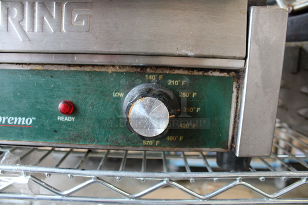 Waring Model WPG250 Stainless Steel Commercial Countertop Panini Press. 120 Volts, 1 Phase. 19x17x9. Tested and Working! - Image 7 of 7