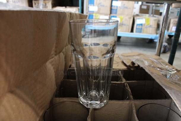 24 BRAND NEW IN BOX! Libbey 5253 Gibraltar 22 oz Beverage Glasses. 3.75x3.75x7. 24 Times Your Bid!