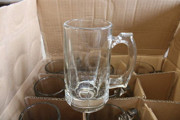 10 BRAND NEW IN BOX! Libbey 5206 12 oz Stein Glasses. 4.5x3x6. 10 Times Your Bid!