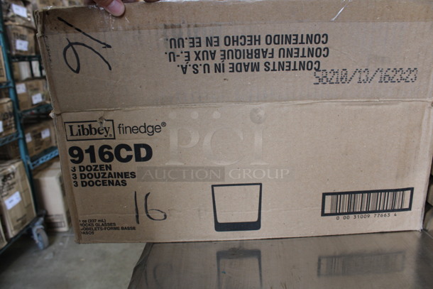 36 BRAND NEW IN BOX! Libbey 916CD 8 oz Rocks Glasses. 3x3x3.25. 36 Times Your Bid! - Image 3 of 3
