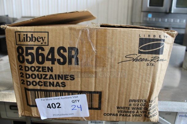 24 BRAND NEW IN BOX! Libbey 8564SR Sheer Rim 8.5 oz Bristol White Wine Glasses. 2.75x2.75x6.75. 24 Times Your Bid! - Image 3 of 3