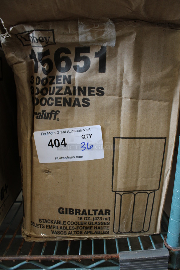 36 BRAND NEW IN BOX! Libbey 15651 Gibraltar 16 oz Stackable Cooler Glasses. 3x3x6.5. 36 Times Your Bid! - Image 3 of 3