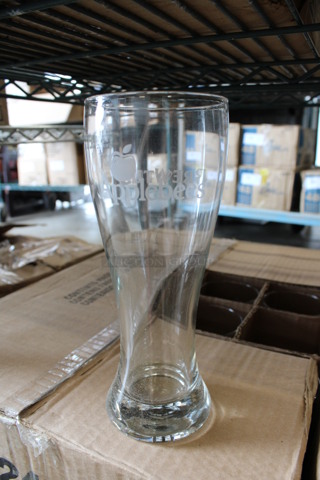 23 BRAND NEW IN BOX! Libbey 1607/1241M 20 oz Pilsner Glasses w/ Logo. 3.5x3.5x8.25. 23 Times Your Bid!