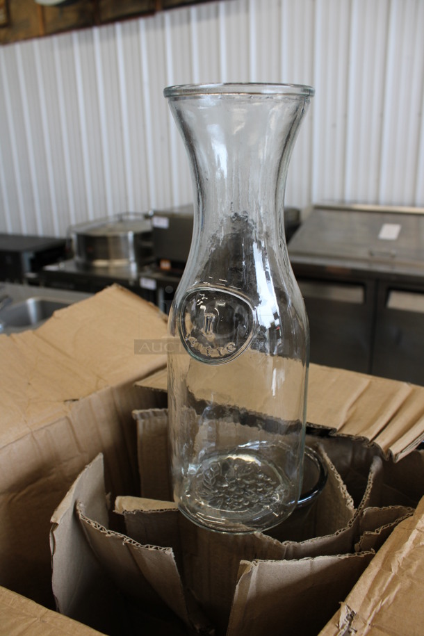 5 BRAND NEW IN BOX! Glass Wine Carafes. 3.75x3.75x10.75. 5 Times Your Bid! - Image 2 of 2