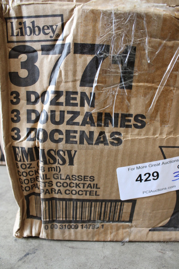 36 BRAND NEW IN BOX! Libbey 3771 Embassy 5 oz Cocktail Martini Glasses. 3.75x3.75x5.25. 36 Times Your Bid! - Image 3 of 3