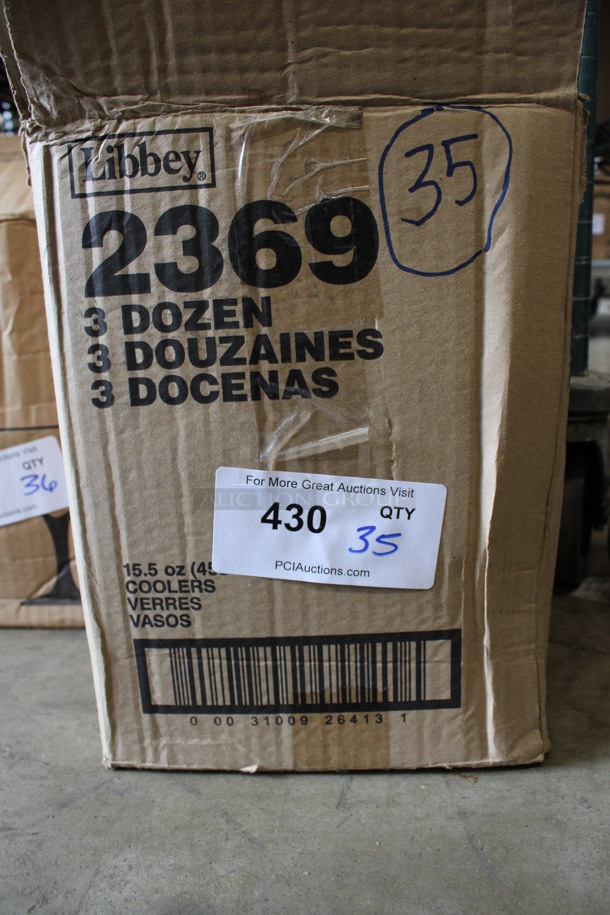 35 BRAND NEW IN BOX! Libbey 2369 15.5 oz Cooler Glasses. 3x3x6. 35 Times Your Bid! - Image 3 of 3