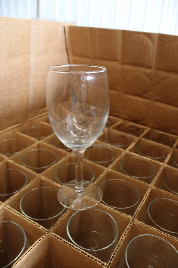 35 BRAND NEW IN BOX! Sysco Citation 8 oz Wine Beer Glasses. 3x3x6.75. 35 Times Your Bid! - Image 2 of 3