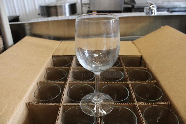 24 BRAND NEW IN BOX! Libbey 8564SR Bristol Valley 8.5 oz White Wine Glasses. 3x3x7. 24 Times Your Bid!