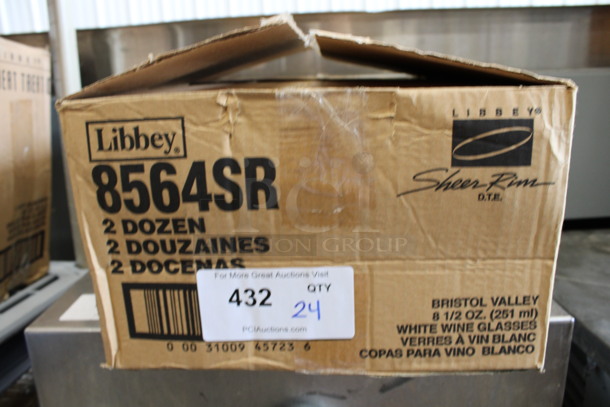 24 BRAND NEW IN BOX! Libbey 8564SR Bristol Valley 8.5 oz White Wine Glasses. 3x3x7. 24 Times Your Bid! - Image 3 of 3