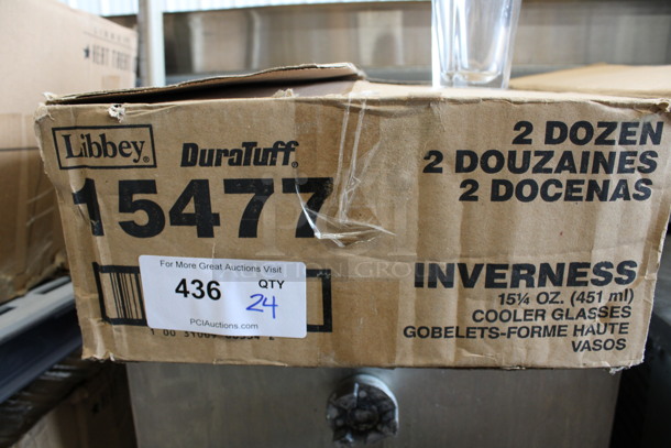 24 BRAND NEW IN BOX! Libbey 15477 inverness 15.25 oz Cooler Glasses. 3.5x3.5x6. 24 Times Your Bid! - Image 3 of 3
