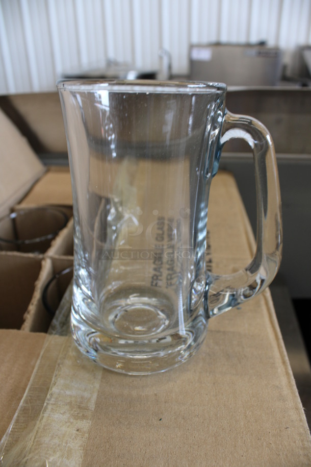 12 BRAND NEW IN BOX! Libbey 5298 Scandinavian 15 oz Glass Mugs. 5x3.5x6.5. 12 Times Your Bid!