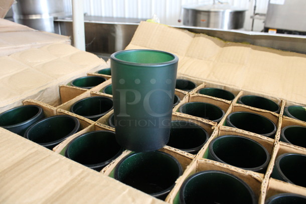 48 BRAND NEW IN BOX! Crisa Green Vases. 3x3x4. 48 Times Your Bid! - Image 2 of 3