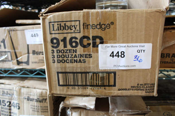 36 BRAND NEW IN BOX! Libbey 916CD 8 oz Rocks Glasses. 3x3x3. 36 Times Your Bid! - Image 3 of 3