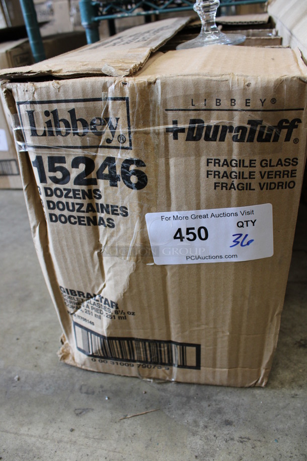 36 BRAND NEW IN BOX! Libbey 15246 DuraTuff 8.5 oz Gibraltar Goblet Glasses. 3x3x6. 36 Times Your Bid! - Image 3 of 3