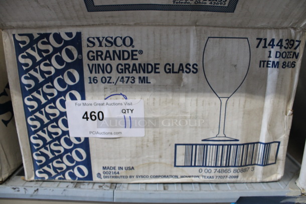 11 BRAND NEW IN BOX! Sysco Grande 16 oz Vino Grande Wine Glasses. 3.5x3.5x8. 11 Times Your Bid! - Image 3 of 3