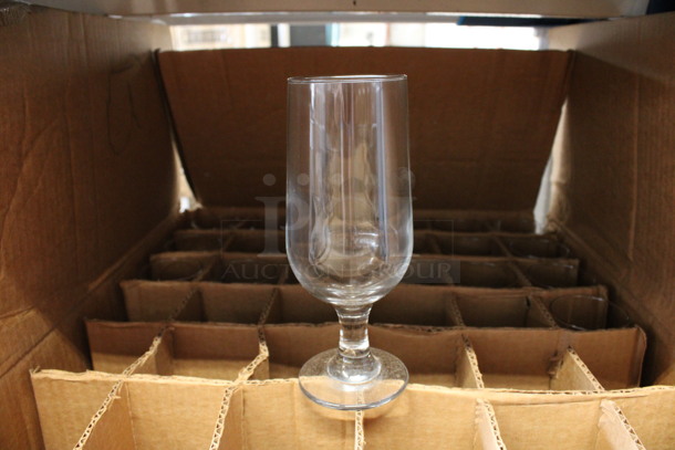20 BRAND NEW IN BOX! Sysco Embassy 12 oz Beer Glasses. 2.75x2.75x7. 20 Times Your Bid!