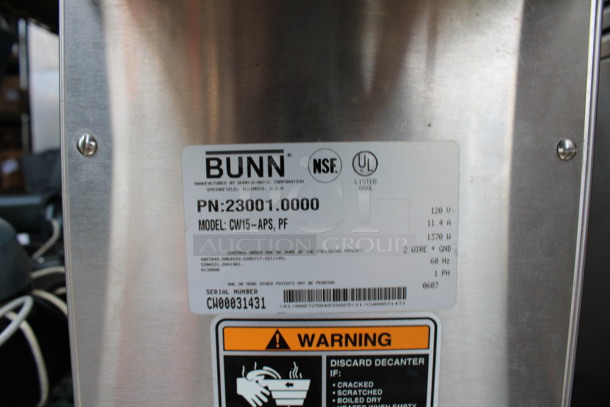 Bunn Model CW15-APS Stainless Steel Commercial Countertop Coffee Machine. 120 Volts, 1 Phase. 8x18x24 - Image 3 of 4